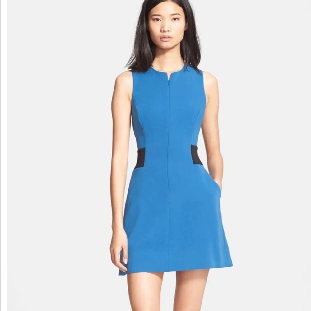 ALC LUCIA A LINE COCKTAIL DRESS ROYAL BLUE SIZE 10 EUC